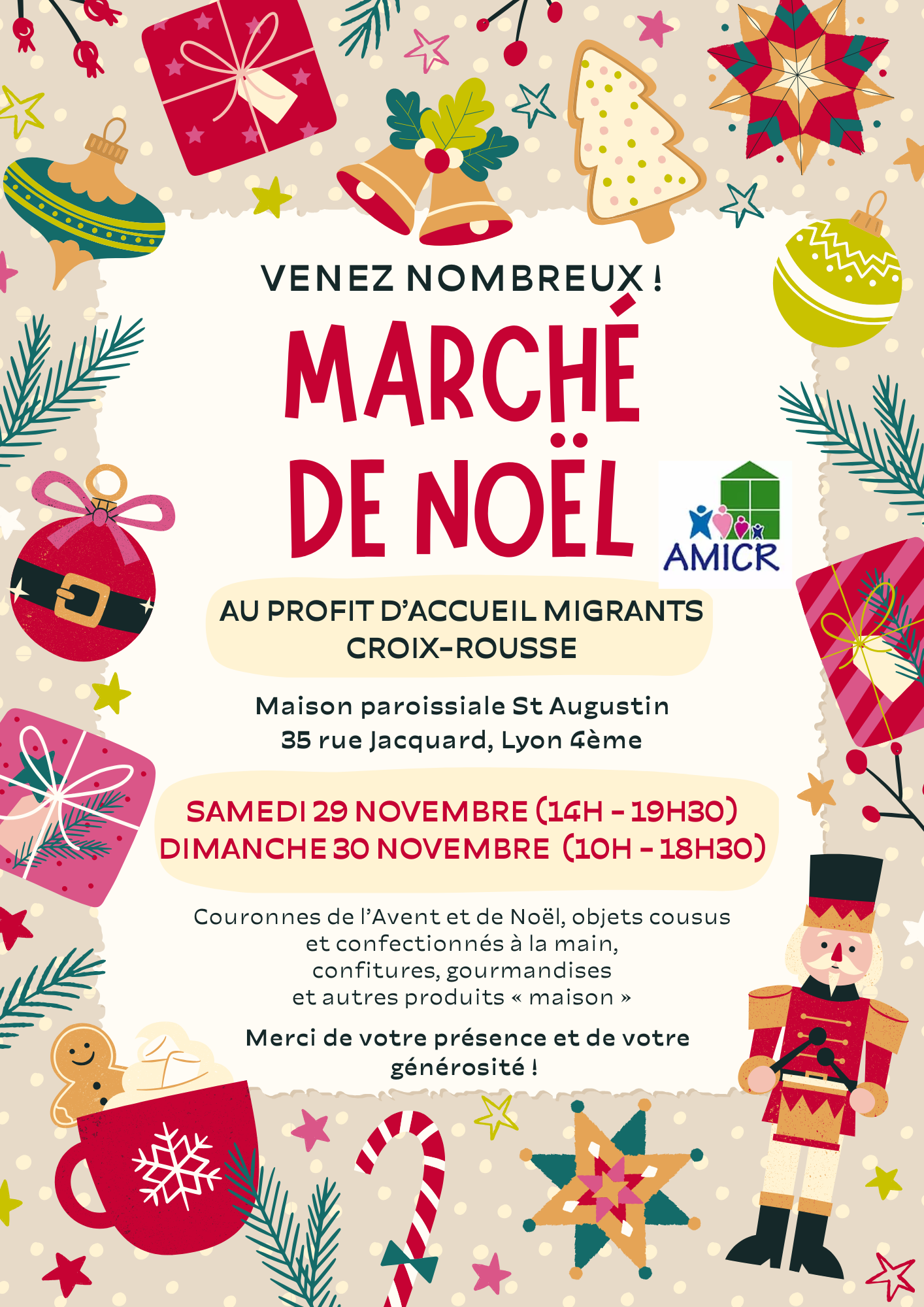 marché de Noël AMICR